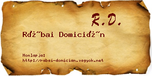 Rábai Domicián névjegykártya